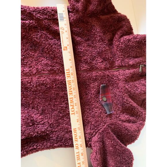 Pendleton women’s full zip fleece teddy jacket sz small red - Picture 11 of 12